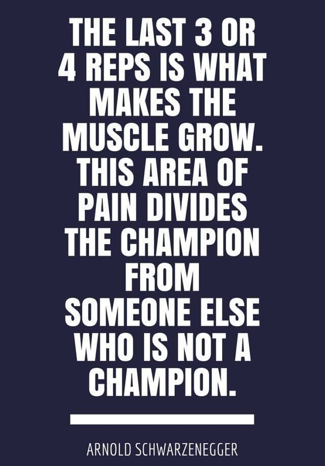 Training to failure Arnold Schwarzenegger