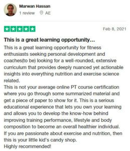 Henselmans PT Course Trustpilot review