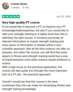 Henselmans PT Course Trustpilot review