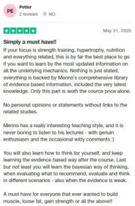 Henselmans PT Course Trustpilot review
